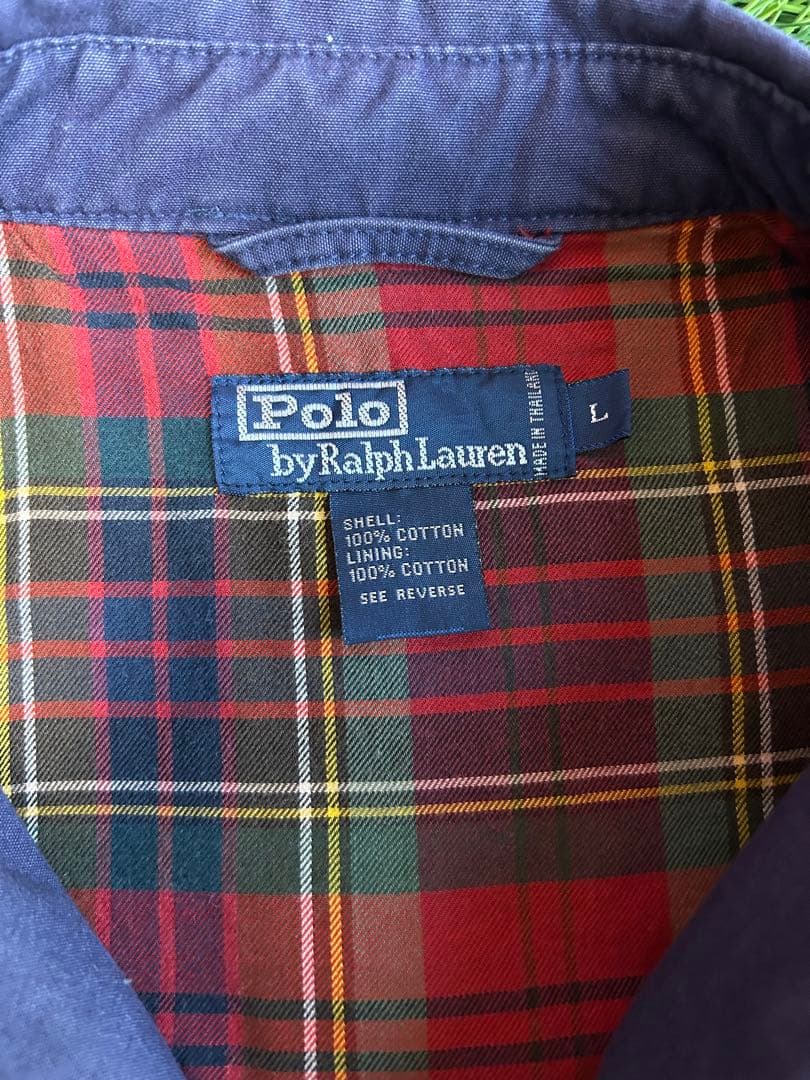90s Polo Ralph Lauren ネイビー ジップアップジャケット L