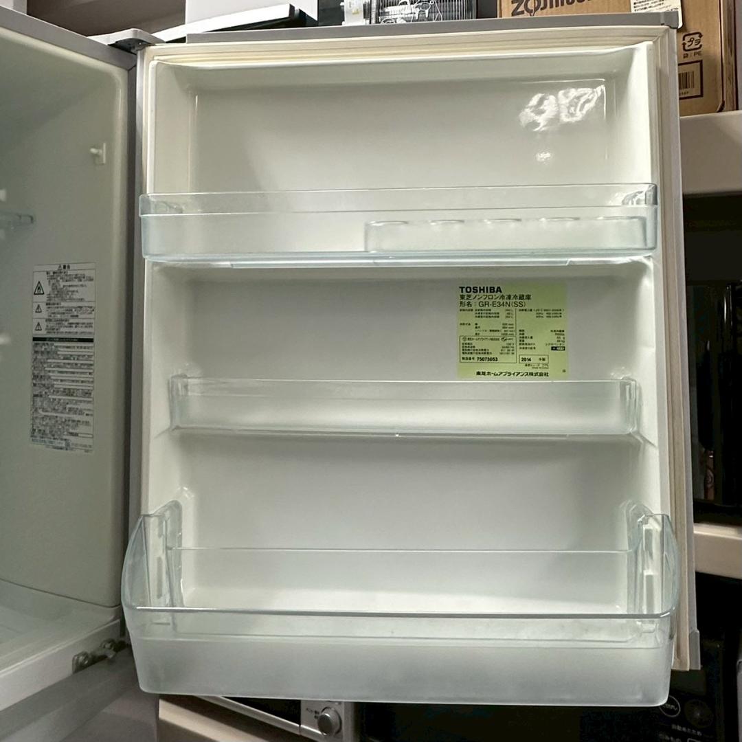 iΦ TOSHIBA 冷凍冷蔵庫 置けちゃうスリム GR-E34N 340L ①
