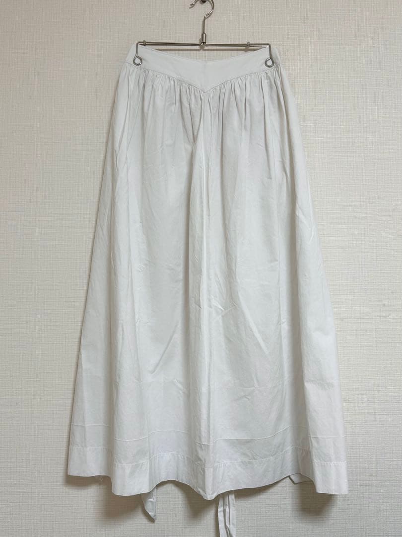 フランスアンティーク ギャザーエプロン 白 タブリエ