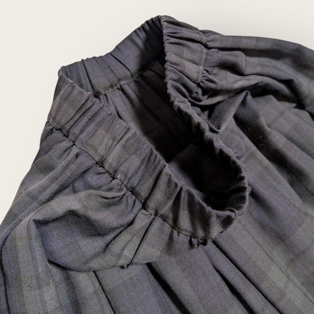 トラディショナルウェザーウェア　ギャザードボリュームキュロットパンツ　チェック