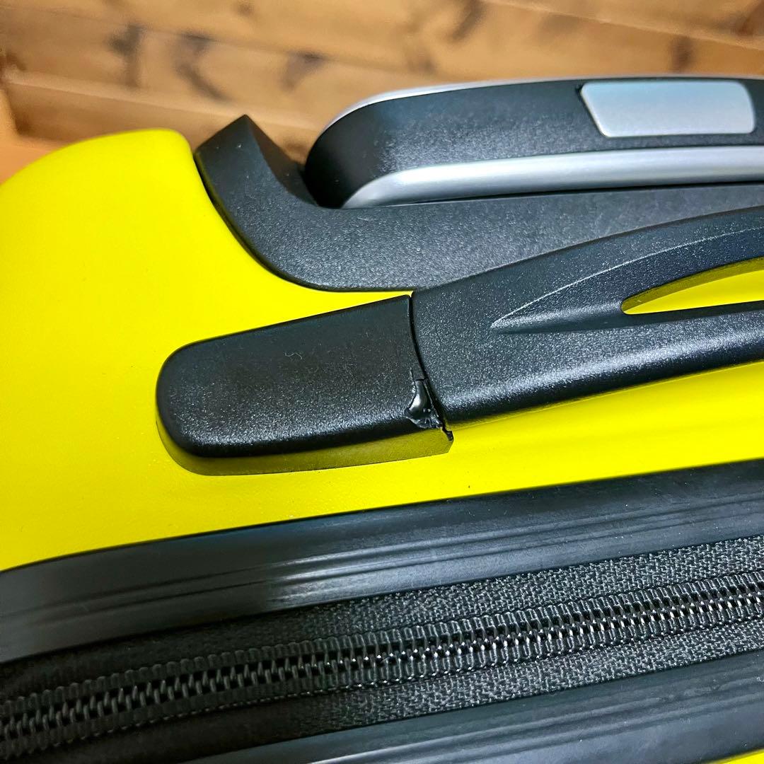 【乗れるキャリーケース】キッズトラベル スーツケース イエロー Mサイズ