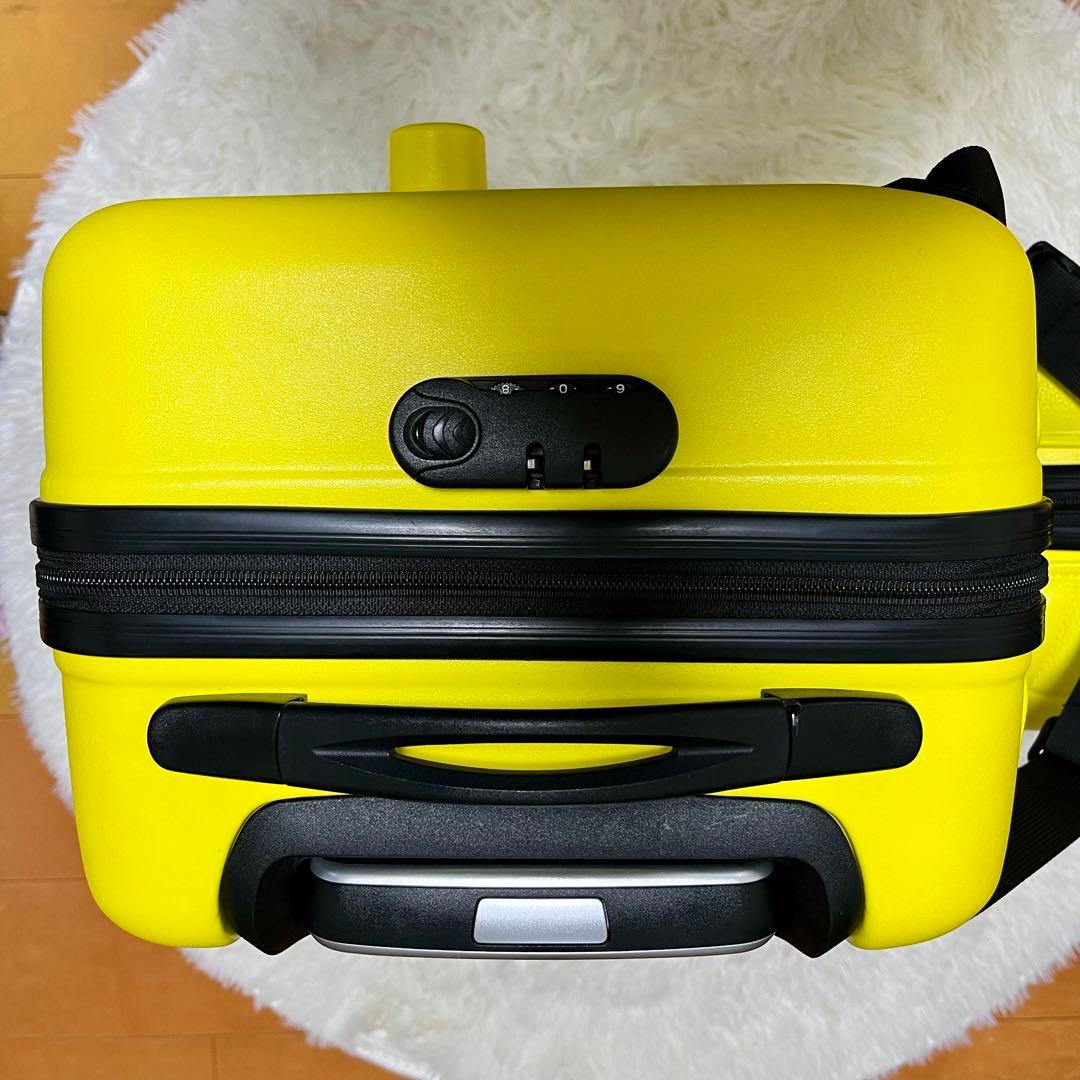 【乗れるキャリーケース】キッズトラベル スーツケース イエロー Mサイズ