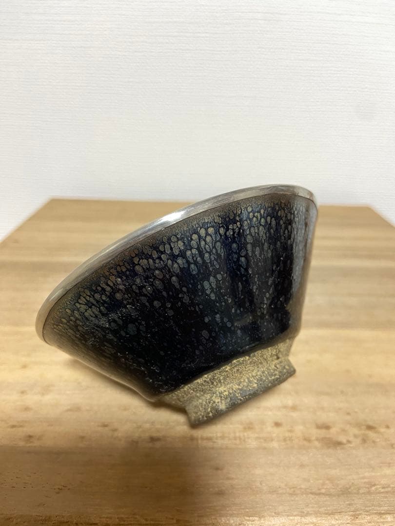 中国古美術　宋時代　油滴天目茶碗　箱付