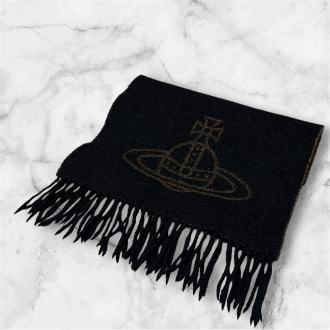 美品✨ ヴィヴィアンウエストウッド オーブ ロゴ リバーシブル マフラー