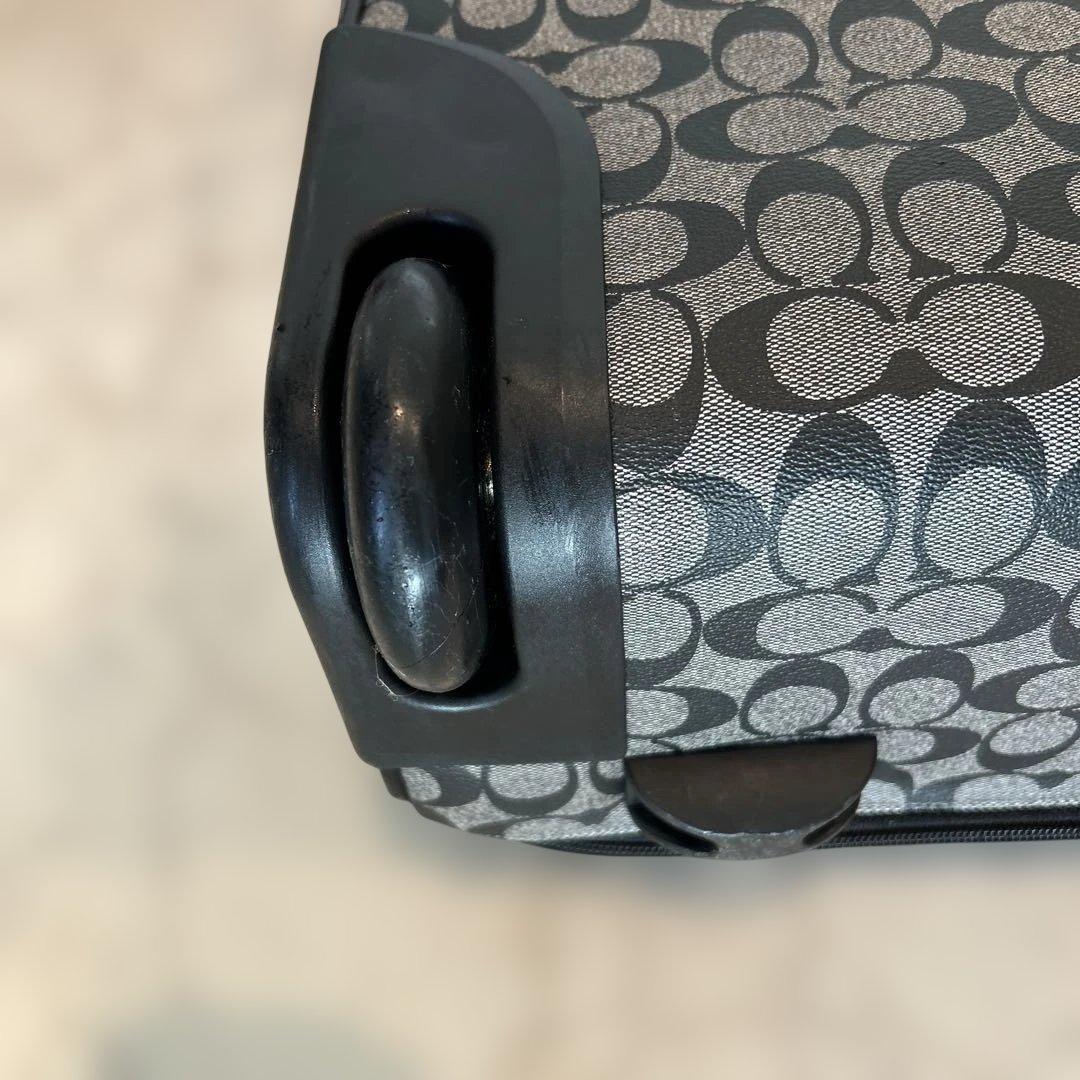 超美品　COACH モノグラム キャリーケース グレー/ブラック