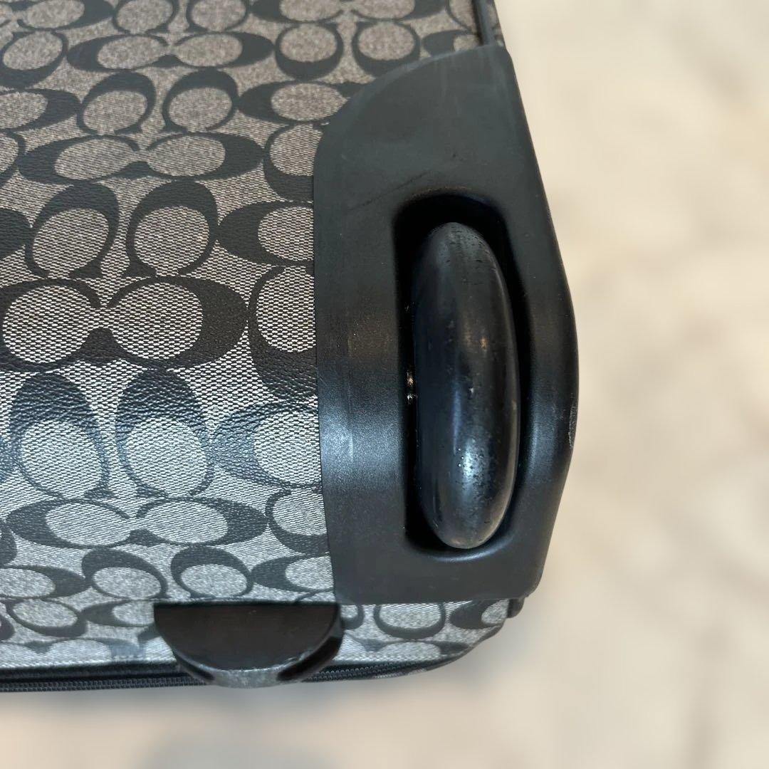 超美品　COACH モノグラム キャリーケース グレー/ブラック