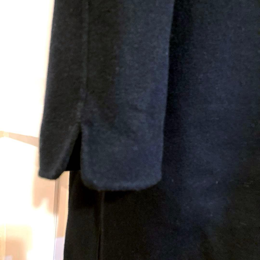 Aquascutumアクアスキュータム黒ブラックカシミヤ100%チェスターコート