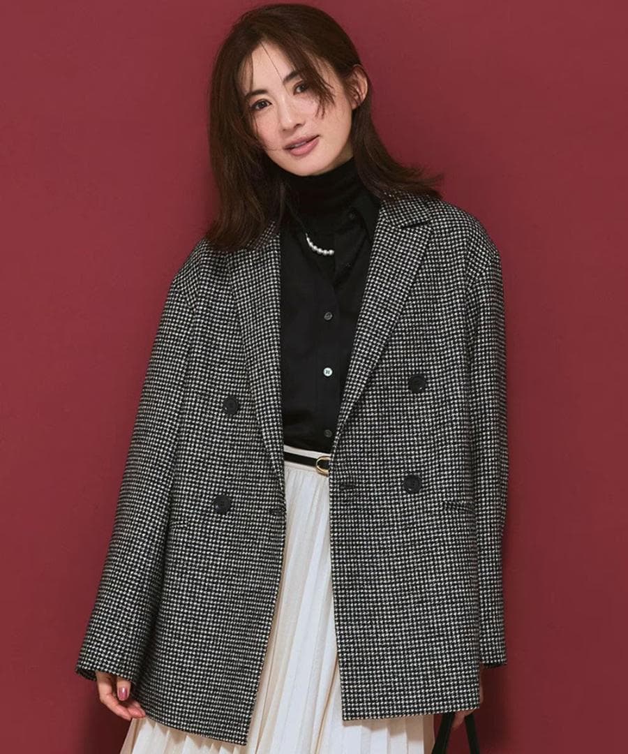 12/25-28限定価格　23区 ループミックスツイード ダブル ジャコット