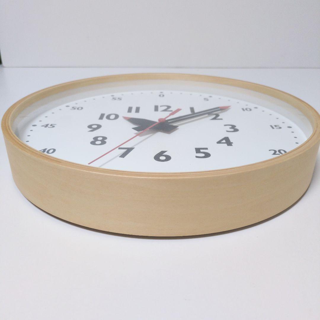 【極美品】レムノス　ふんぷんクロック　知育時計 木製シンプル壁掛け
