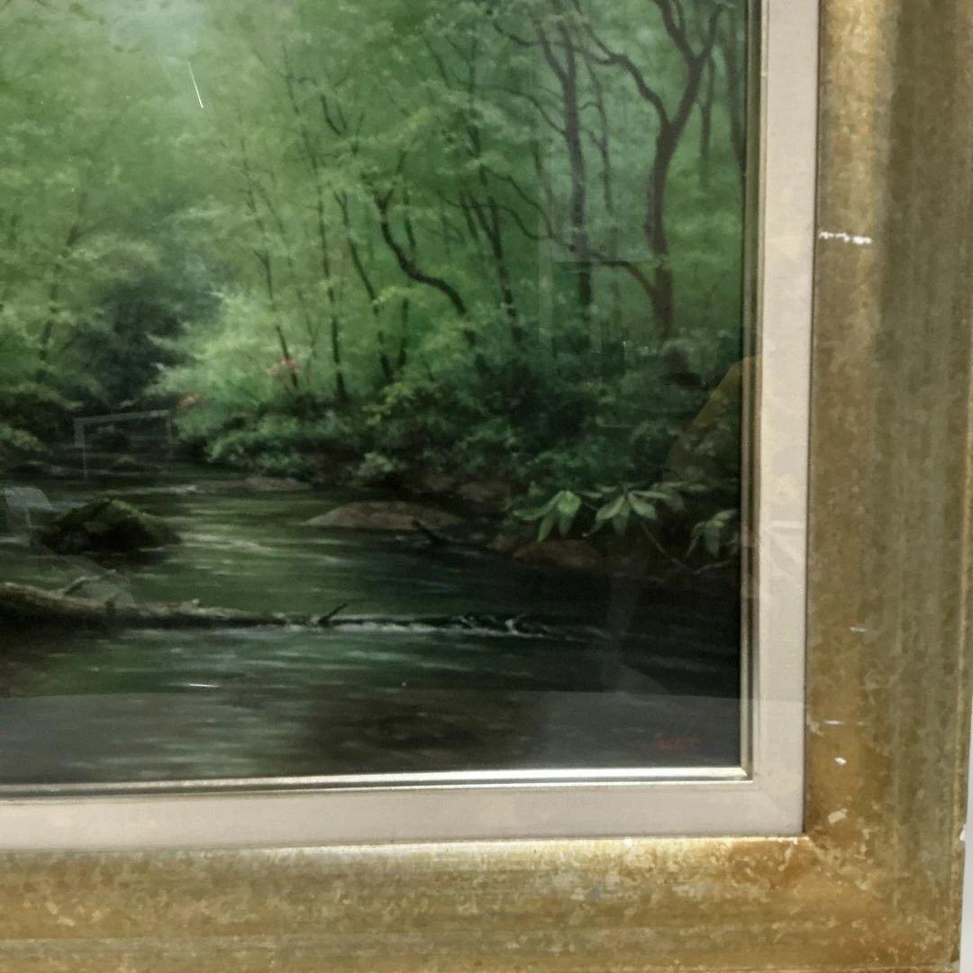 秀ちゃんさん専用　向山一石　（もいやまいつせき）　春光に憩う　「奥入瀬」　F6