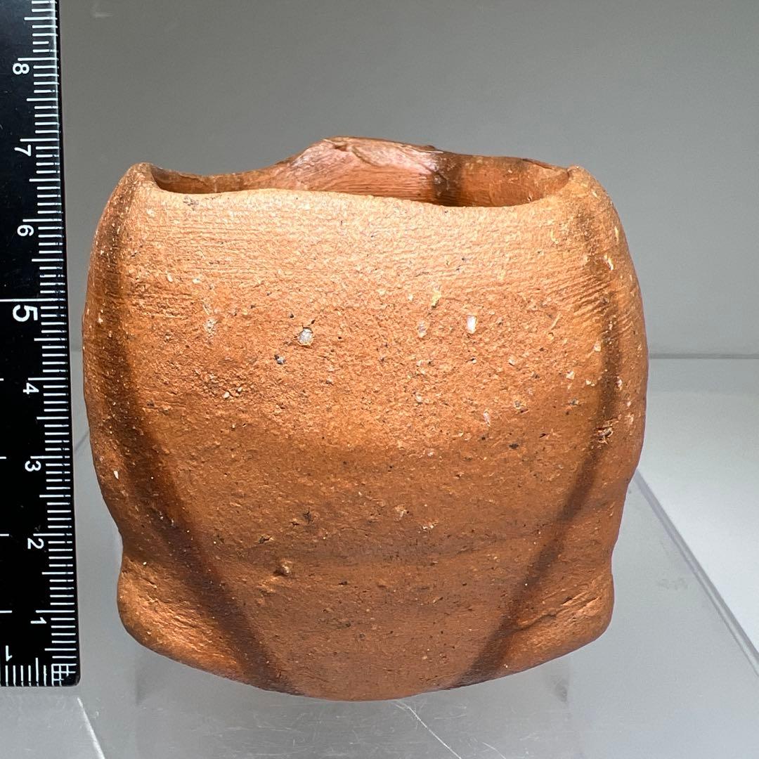 隠崎隆一　備前ぐい呑　共箱　幅約7㎝　東Y7-0507⭐︎2Fトヒサ