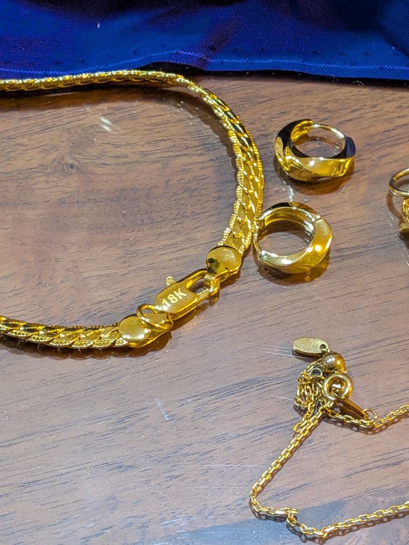 まとめ売り(ゴールド ジュエリーセット 編み込みデザイン)