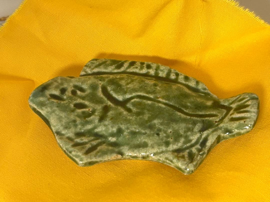 旧家初出し 真作保証 文化勲章 中川一政 車木窯 箸置き 陶工 古美術 時代物