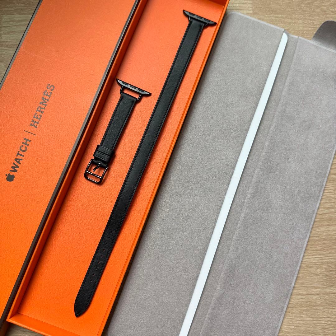2508 Apple Watch エルメス　ブラック　ドゥブルトゥール　二重