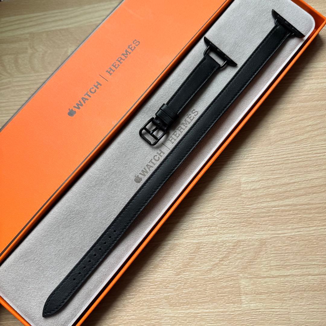 2508 Apple Watch エルメス　ブラック　ドゥブルトゥール　二重