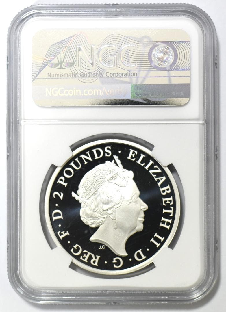 【銀貨】最高鑑定PF70UC　英ロイヤルミント・イングランドのライオンFDOI