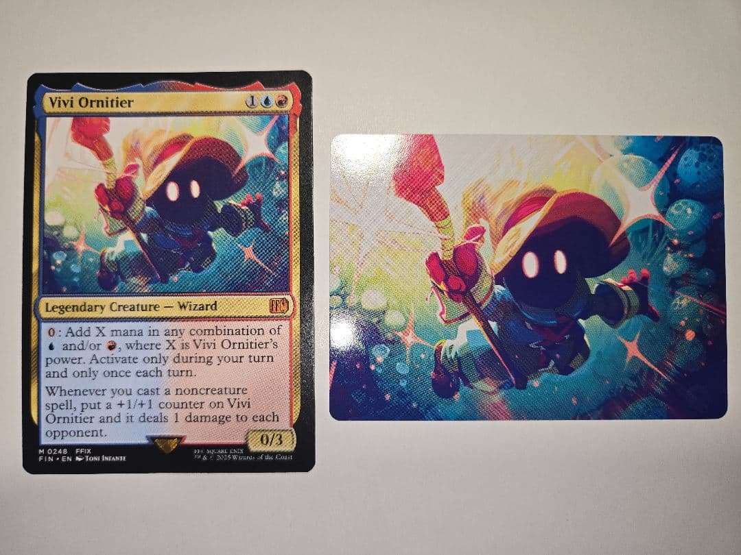 3枚セット　迷える黒魔道士、ビビ　旅するチョコボ　英語版　アートカード