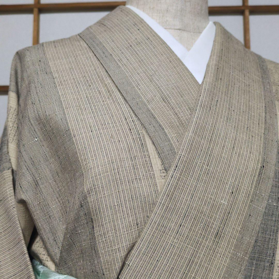 美品 結城紬 丈161 裄67.5 証紙あり ガード加工あり