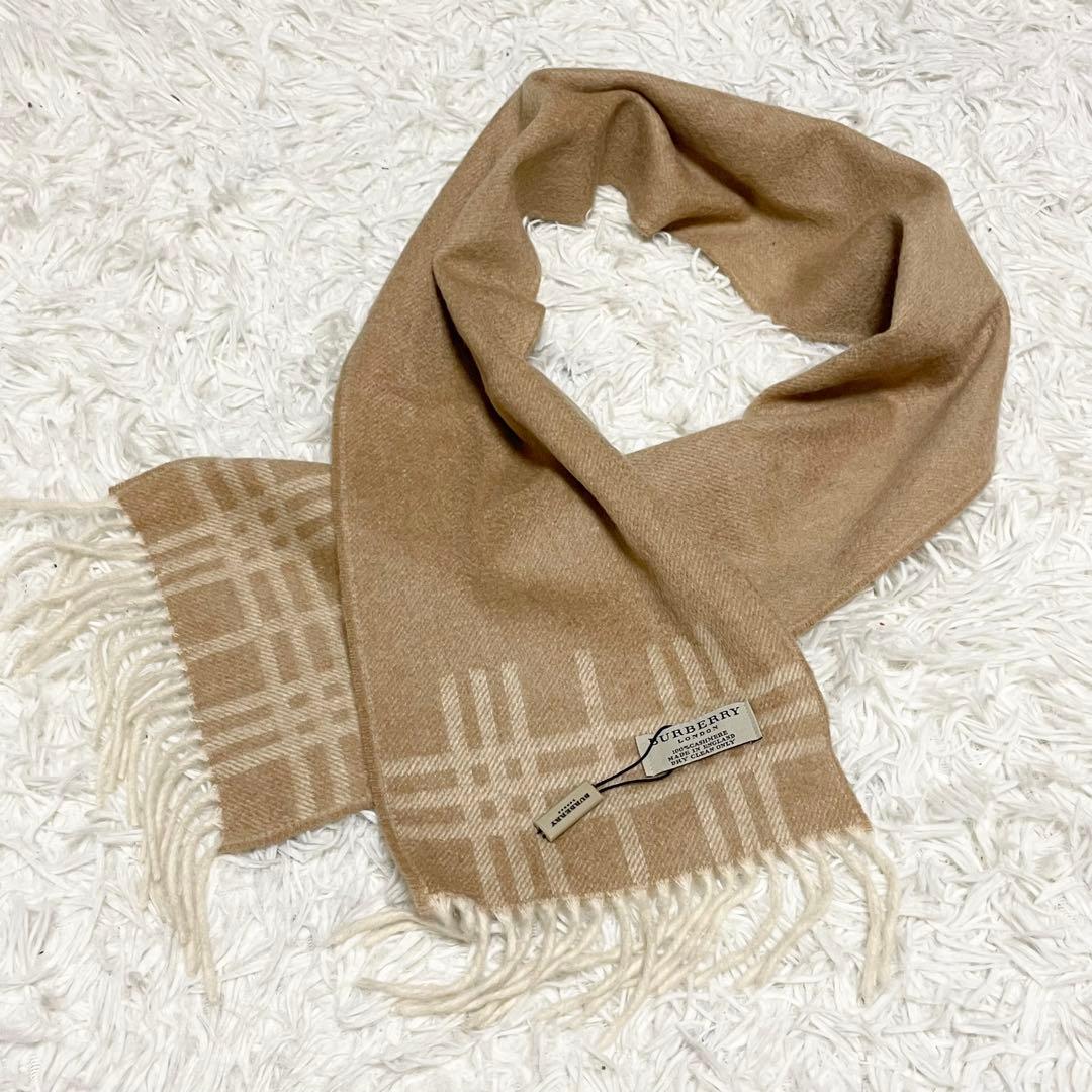 【申己暎 】 BURBERRY LONDON カシミヤ100% マフラー