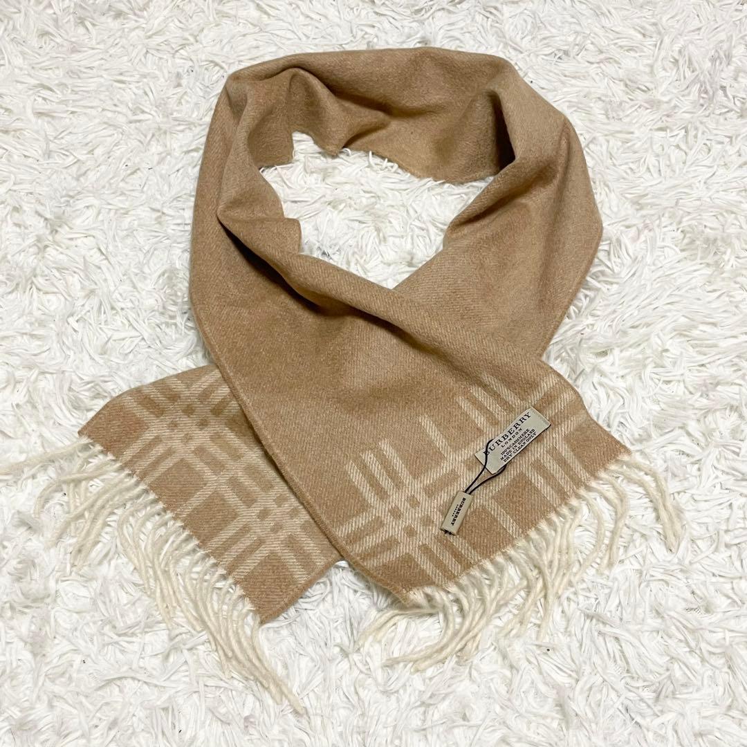 【申己暎 】 BURBERRY LONDON カシミヤ100% マフラー