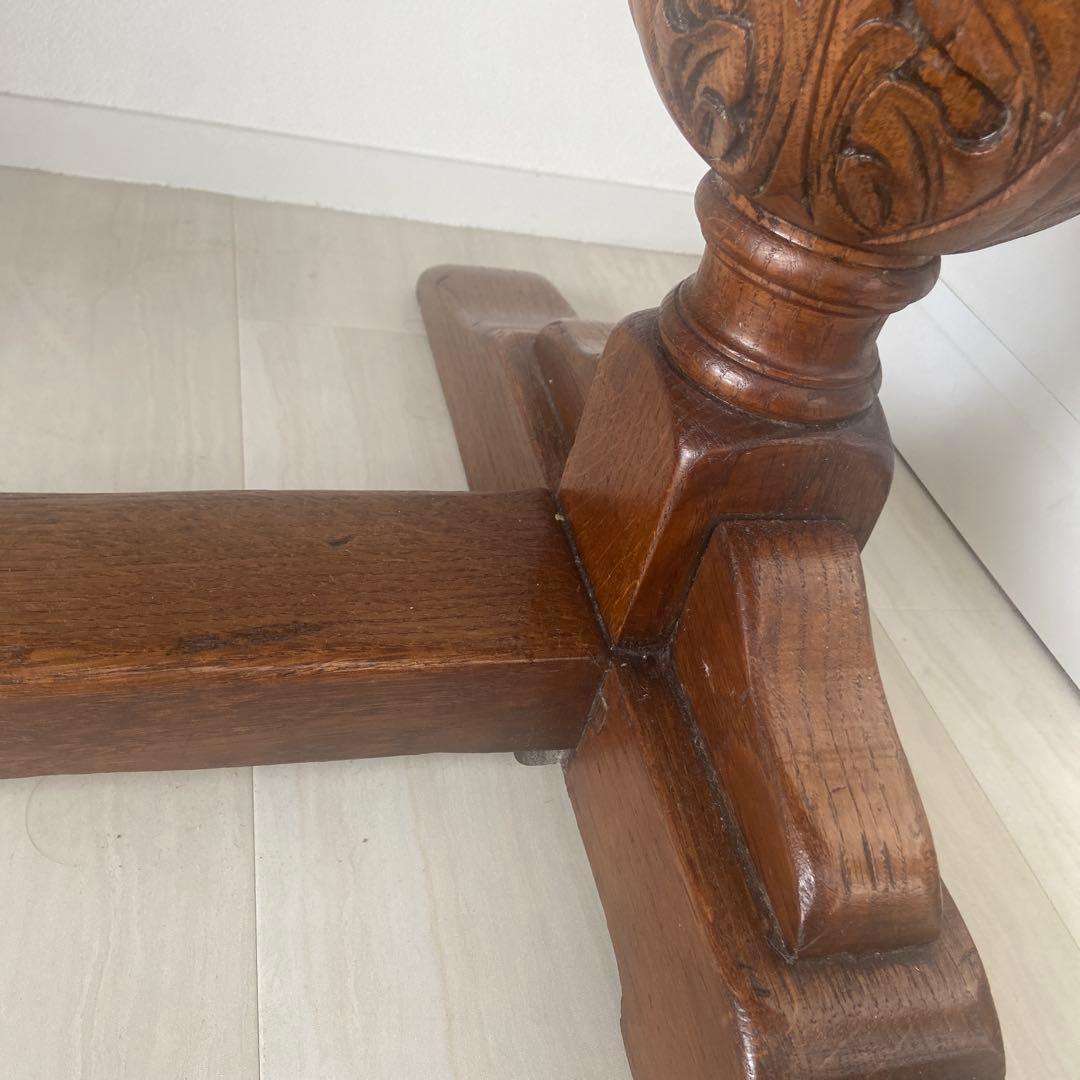 英国　アンティーク オーク　伸長式ダイニングテーブル ドローリーフテーブル