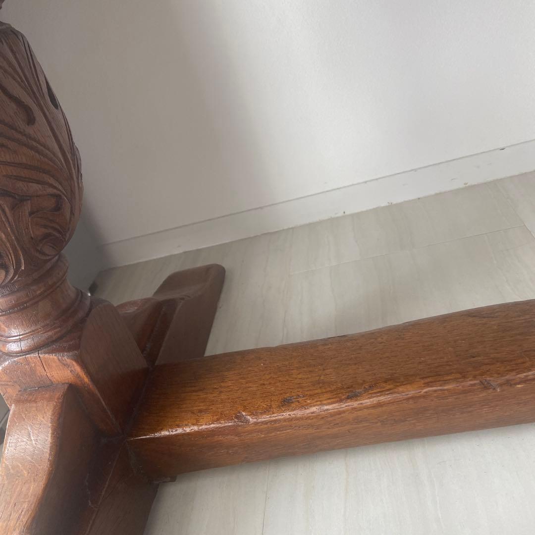 英国　アンティーク オーク　伸長式ダイニングテーブル ドローリーフテーブル