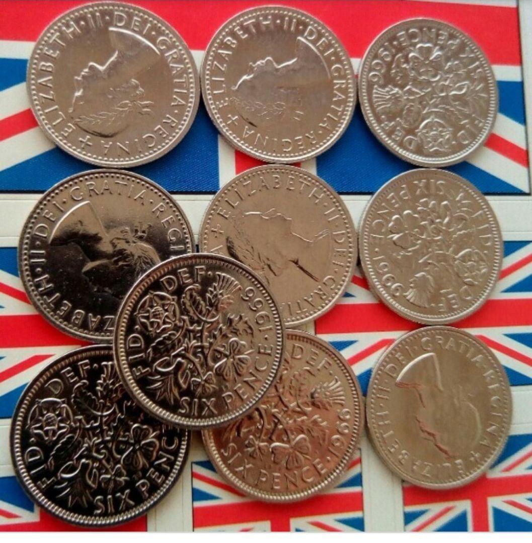 シックスペンス イギリス 1966年 40枚 ラッキー6ペンス 英国