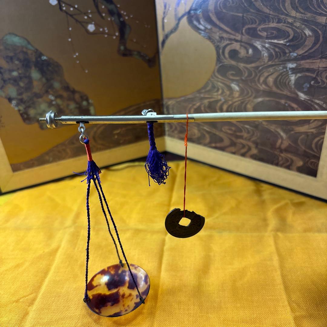 古美術　秤　　鼈甲　細工　　　天然物　　在銘　五十鈴　　稀少品 アンティーク
