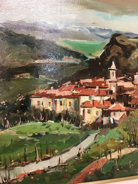 絵画 油絵 ヨーロッパ絵画フランス画家バセツテイー作品