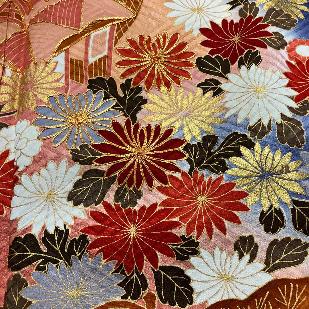 逸品６点！鈴乃屋振袖＆新品袋帯＆帯締&帯揚&新品髪飾り＆サガフォックス 成人式