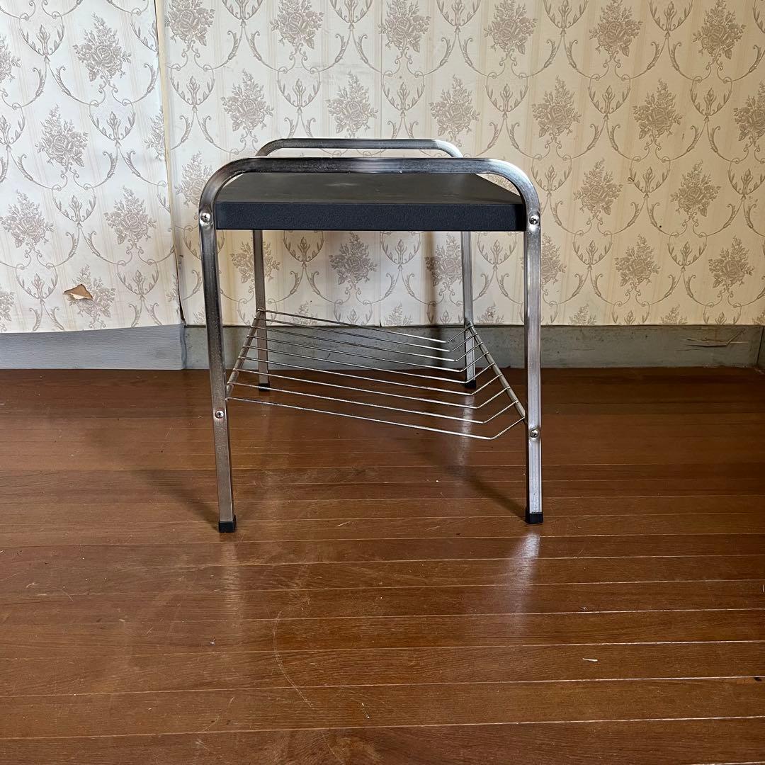 【アンティーク】昭和レトロ アイアンフレーム サイドテーブル 古道具 古民家