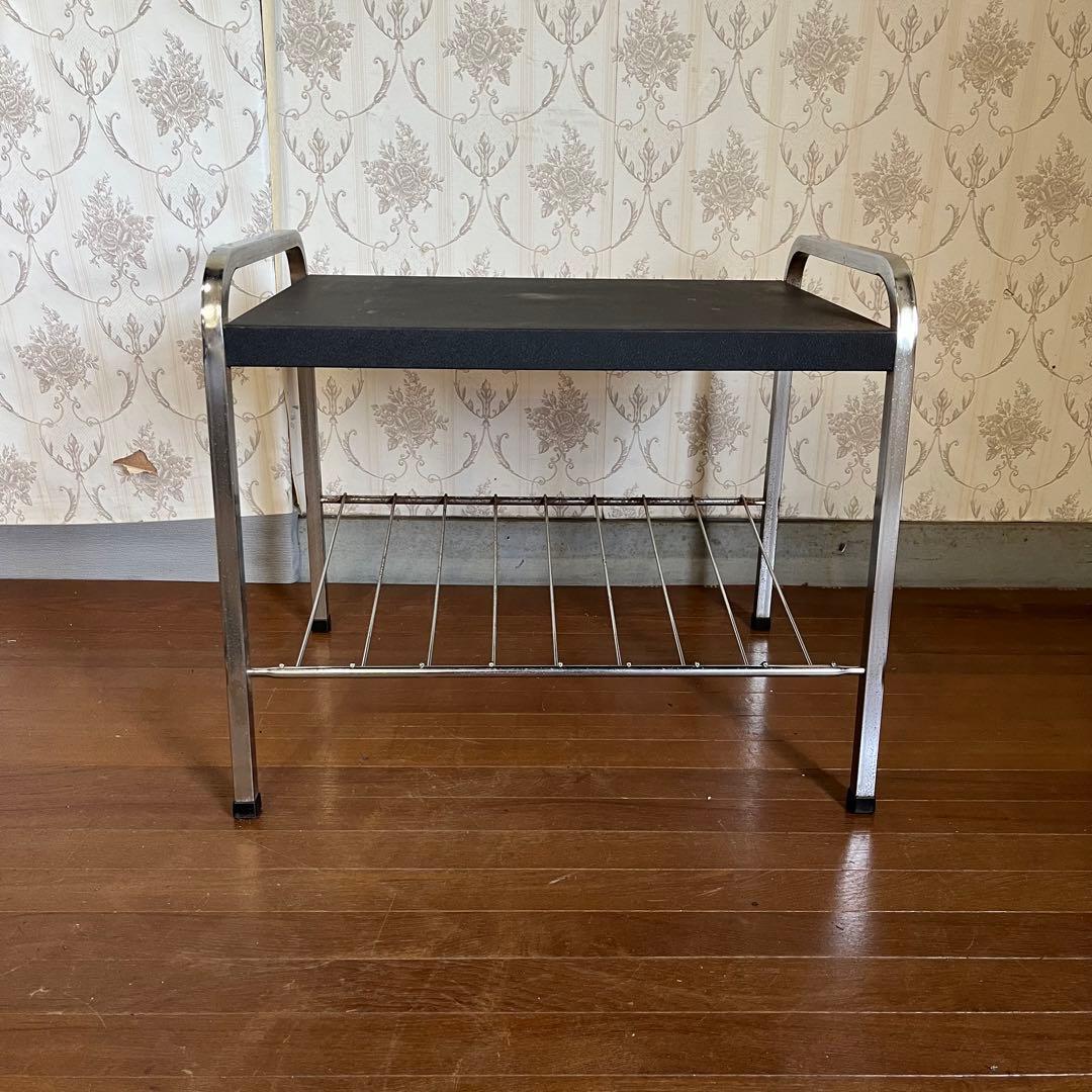 【アンティーク】昭和レトロ アイアンフレーム サイドテーブル 古道具 古民家