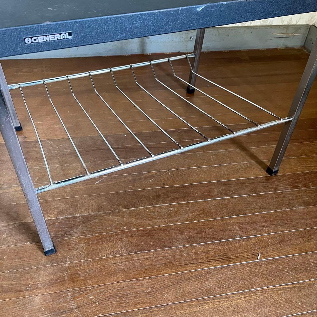 【アンティーク】昭和レトロ アイアンフレーム サイドテーブル 古道具 古民家