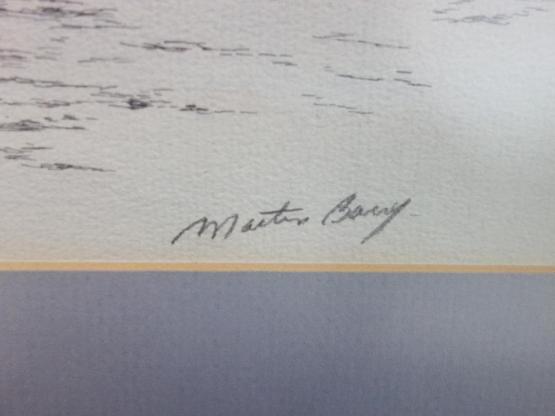 M▽マーティン・バリー 版画 額縁 エディションナンバー (37912)