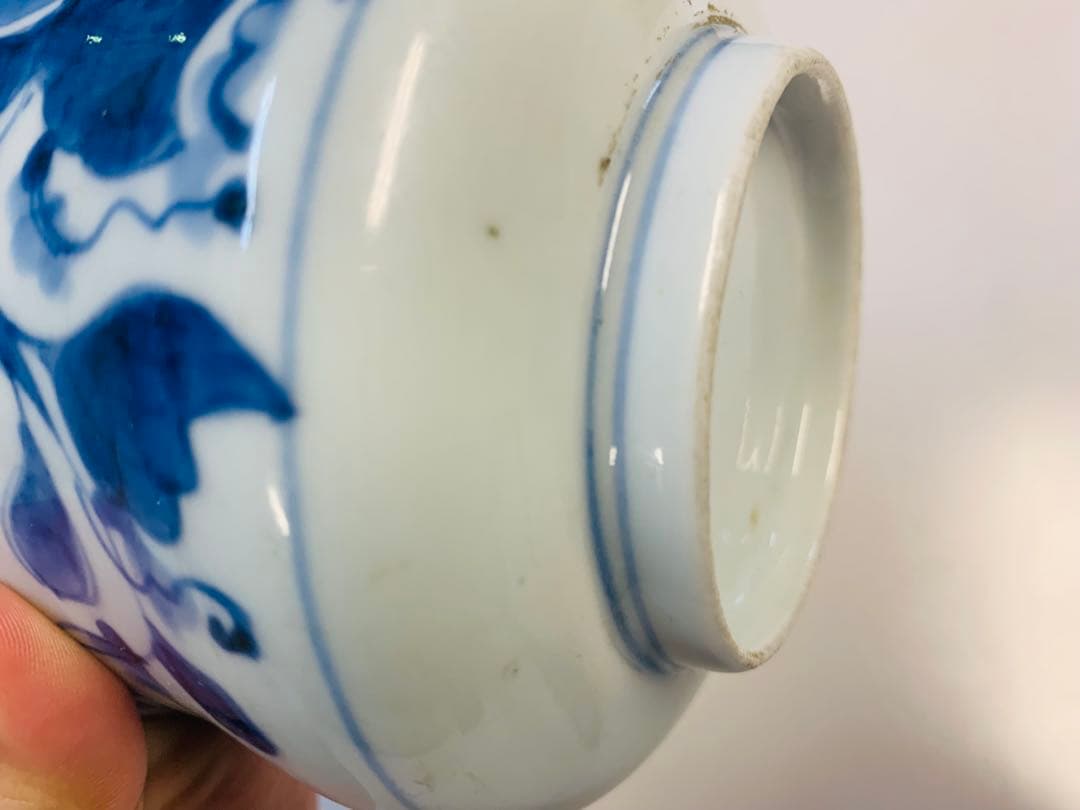 中国清時代中早期染付焼き物