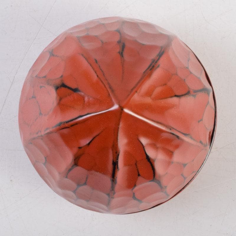 茶道具　源陵香作　根來塗　鬼灯香合　共箱　V　9200