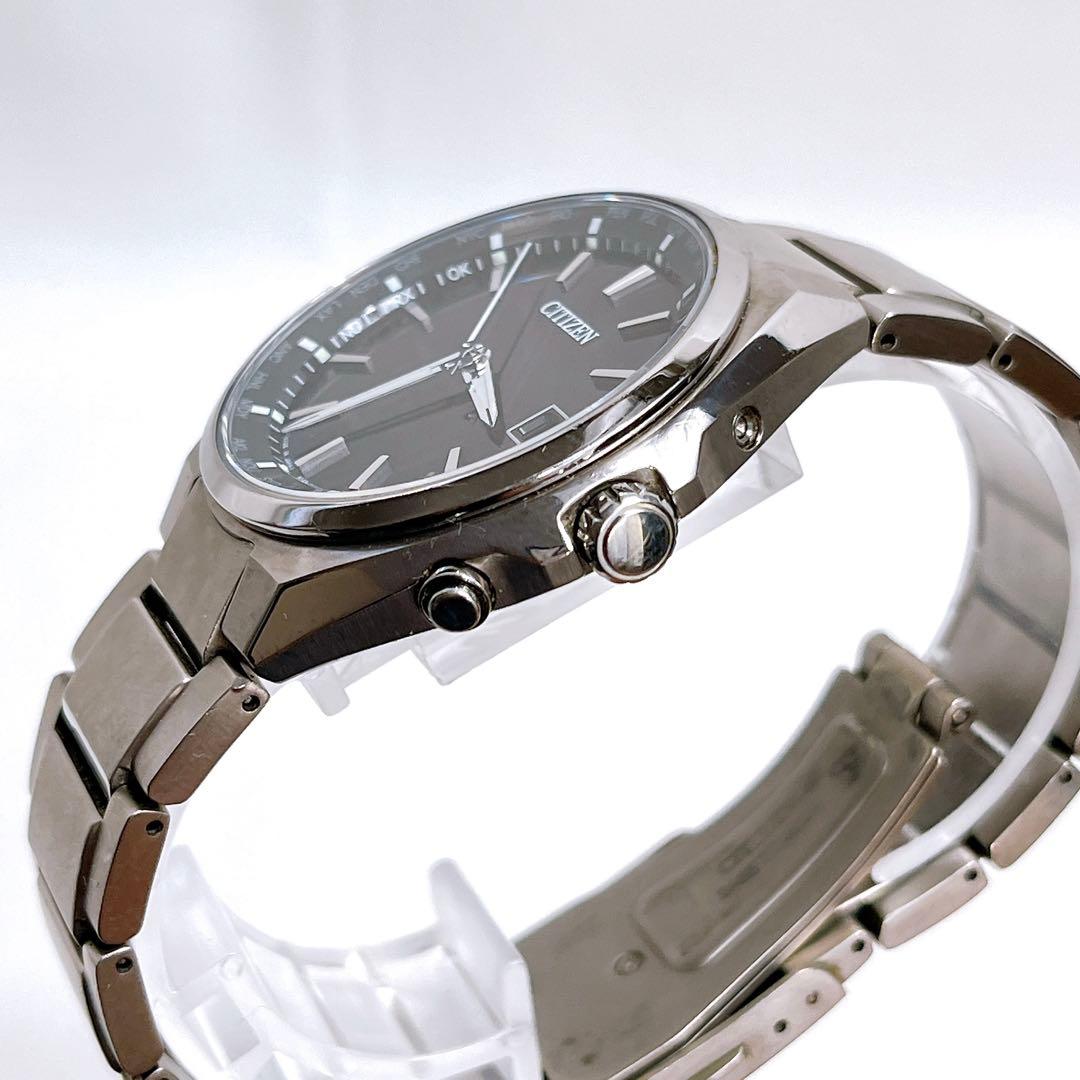 CITIZEN アテッサ CB1120-50E 黒 ブラック 3針 電波ソーラー