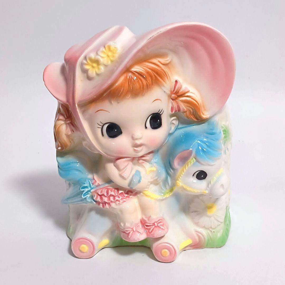 美品✨ ビンテージ ベビープランター 女の子 ポニー ルーベンス