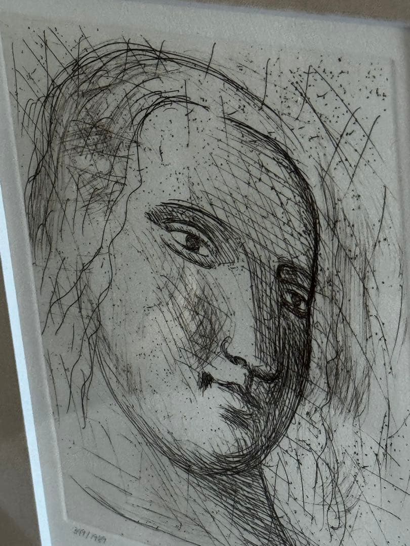 有元利夫　人物画　版画