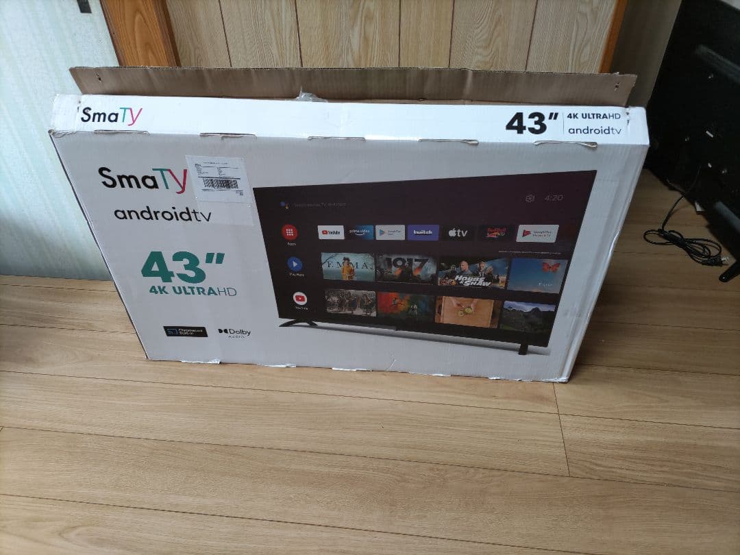 SMARTY 43型4k(チューナーレステレビ)