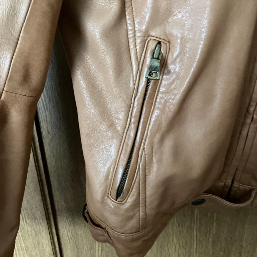 ラムレザー［羊革］ジャケット　Ｍ　キャメル