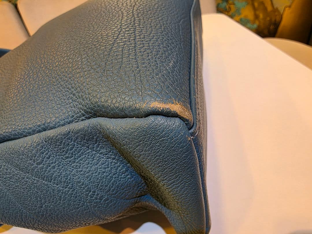 大峽製鞄　レイロウ　レザー　ビジネスバッグ　ブルー