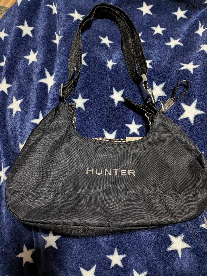 HUNTER ブラック ショルダーバッグ