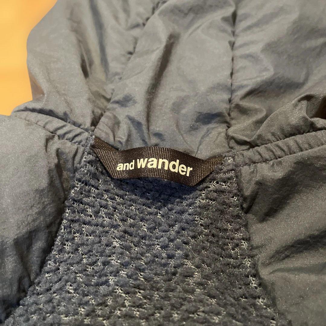 and wander alpha direct f/z hoodie グリーン