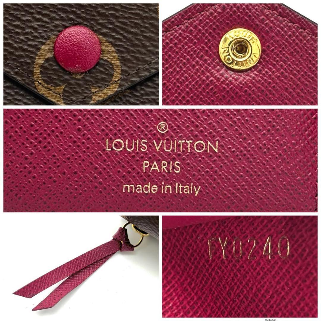 ルイヴィトン モノグラム ポルトフォイユ ヴィクトリーヌ フューシャ 三つ折り