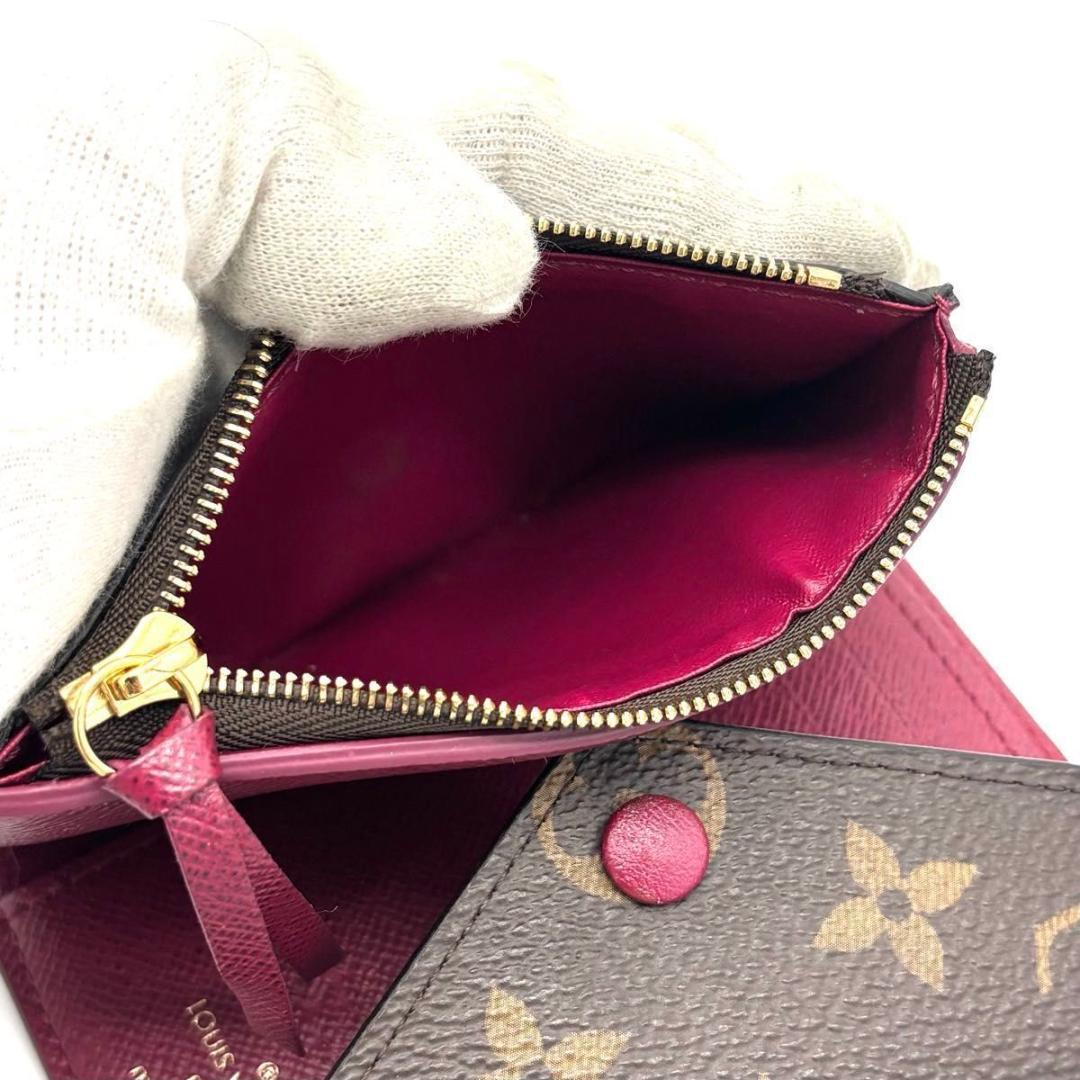 ルイヴィトン モノグラム ポルトフォイユ ヴィクトリーヌ フューシャ 三つ折り