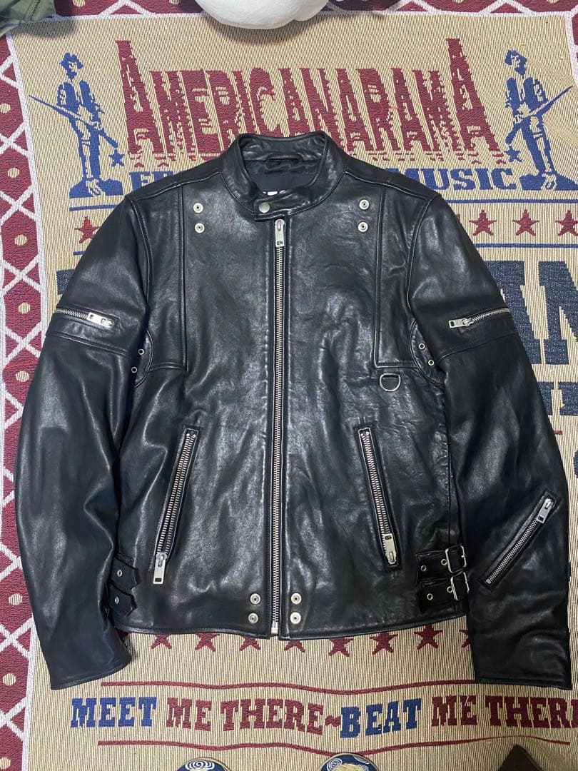 DIESEL ブラック シングルライダースジャケット M
