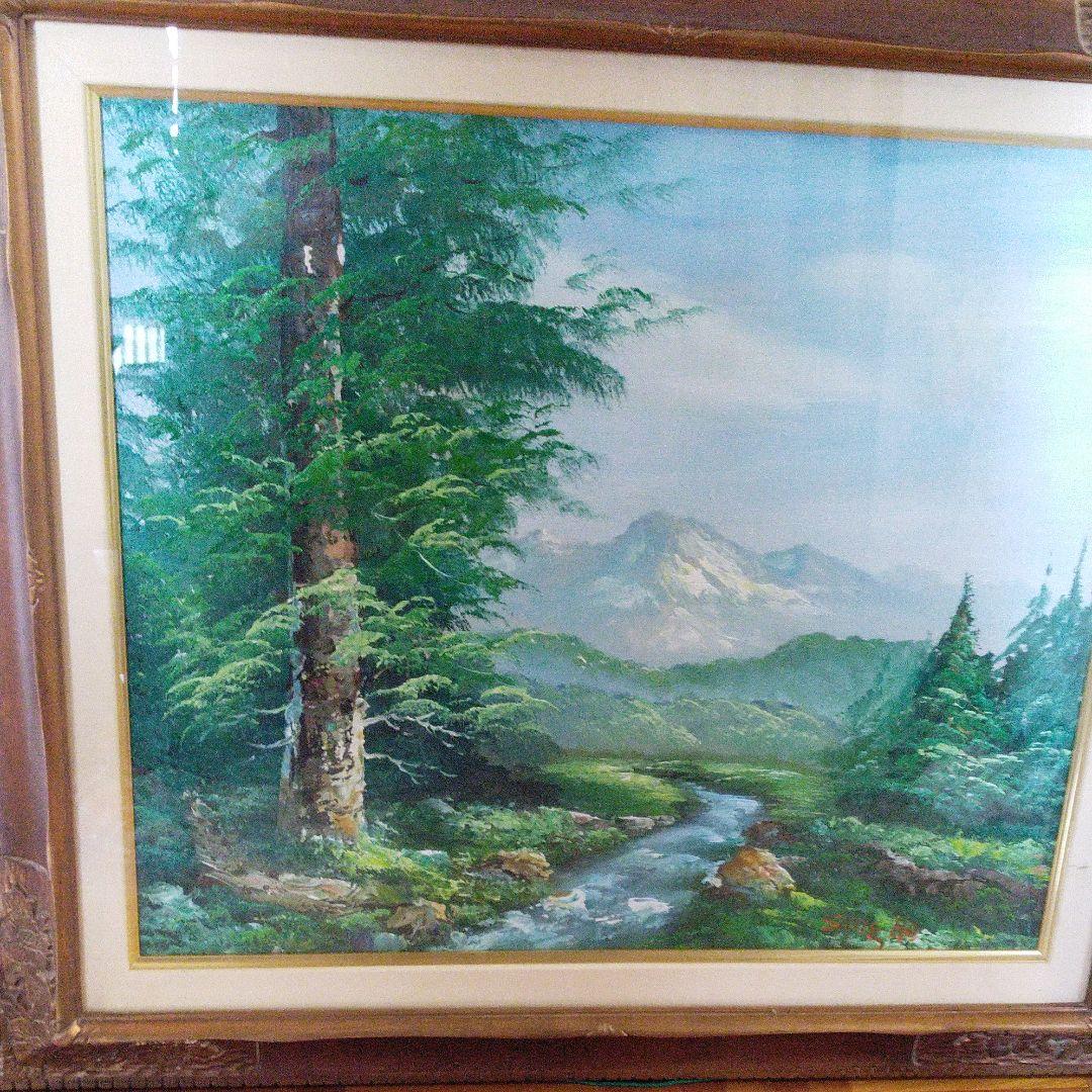 風景画　油絵F10　額付