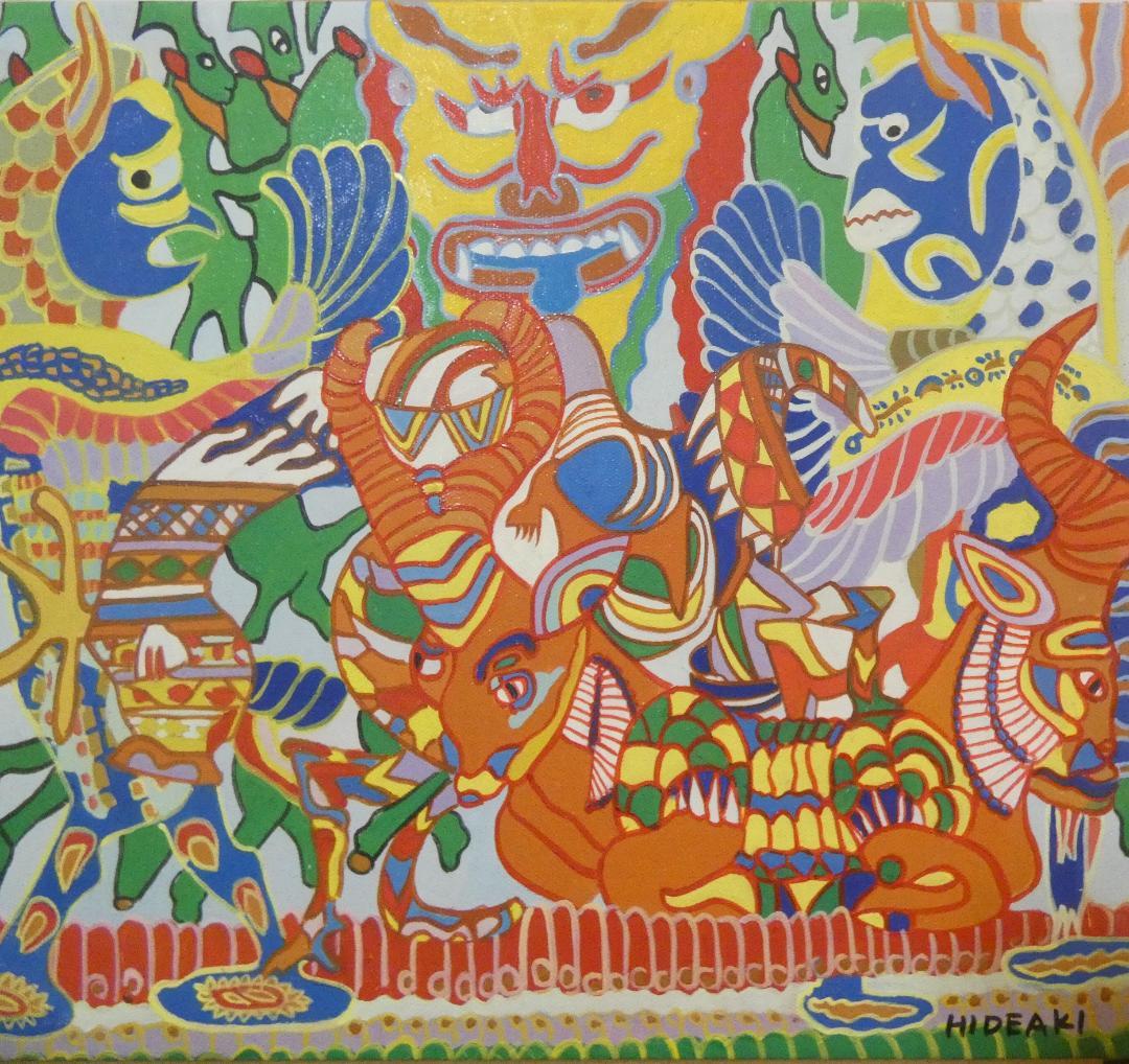 静物画　風景画　油絵　ジミー大西　F6号　額付き　手描き　肉筆