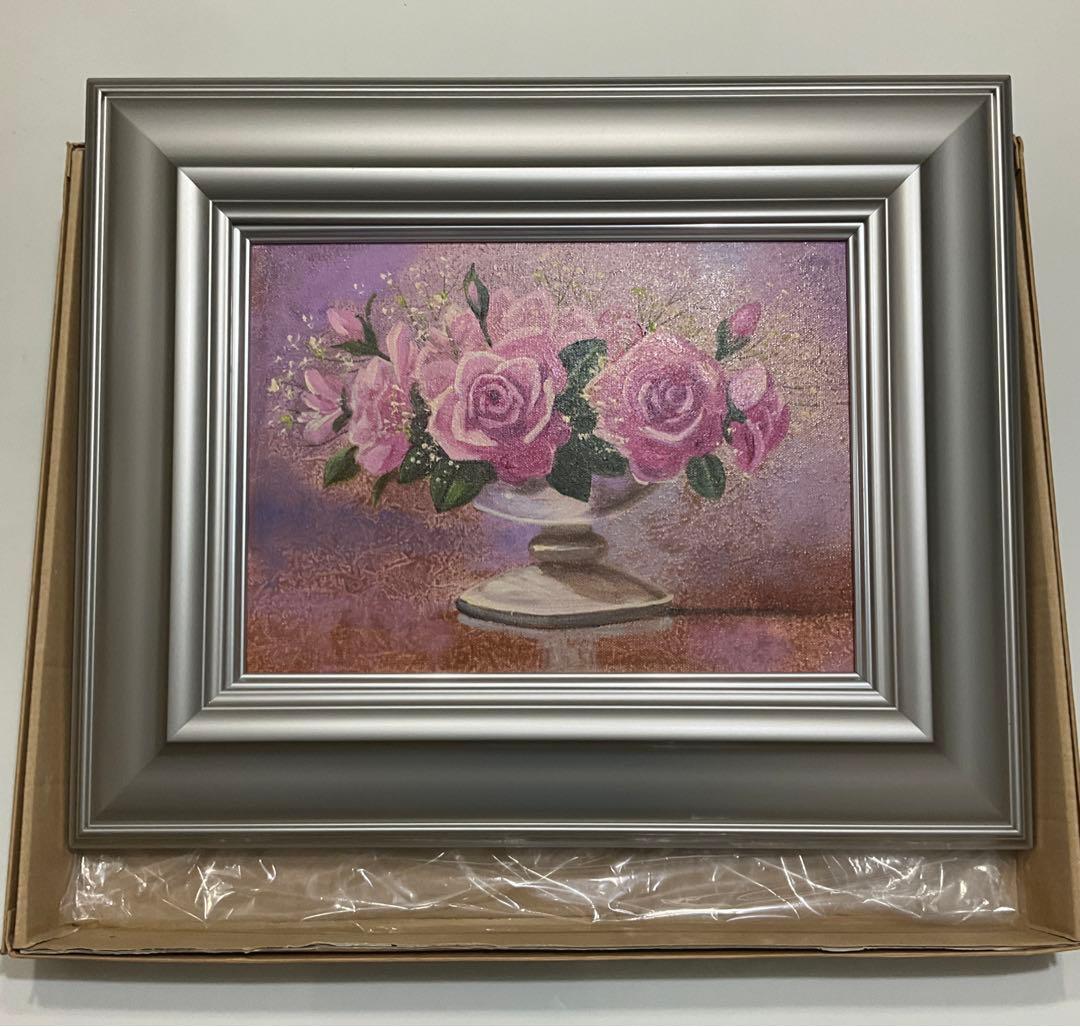絵画・額縁・油絵・脇田 正夫・新品未使用・ばら・美術品・インテリア・雑貨